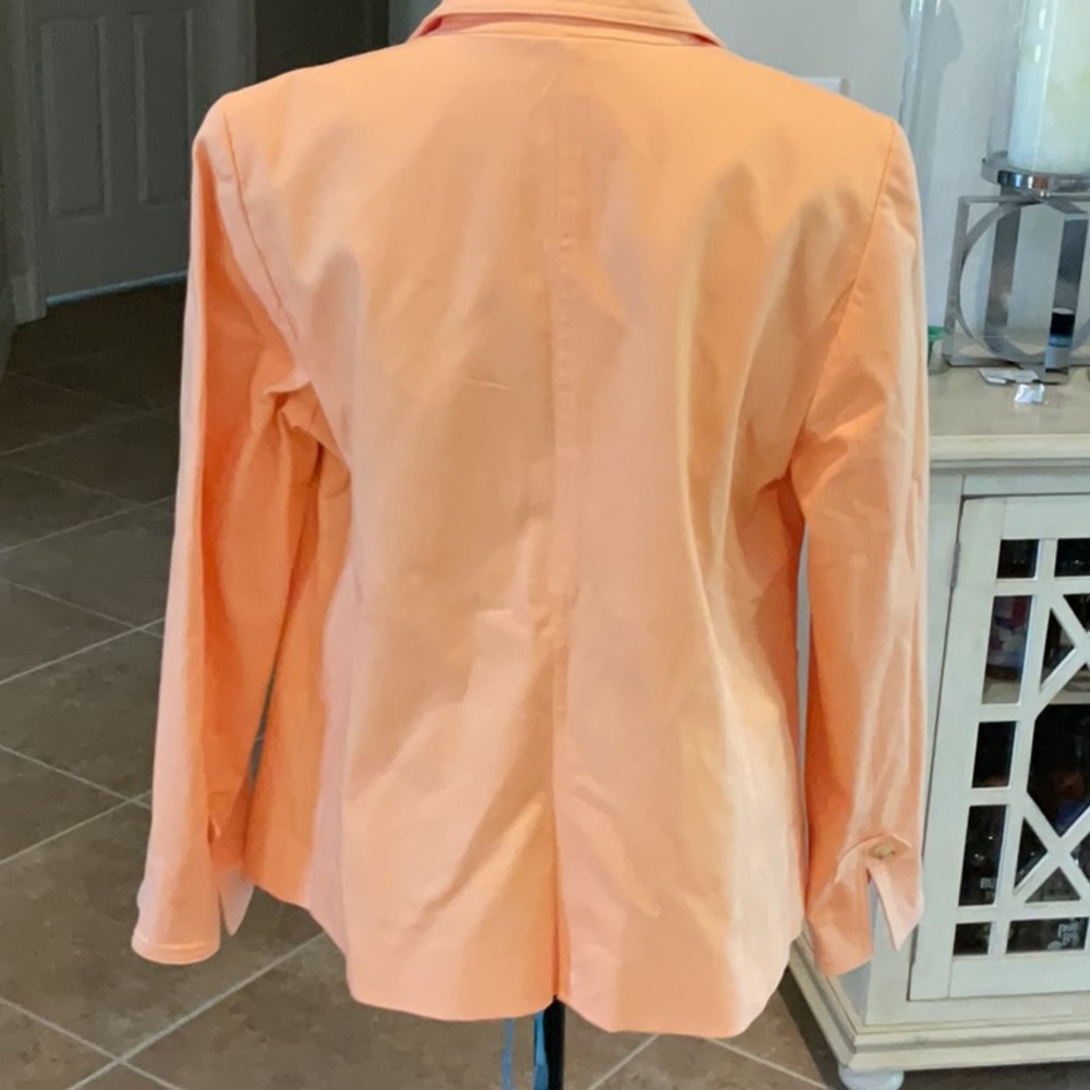 Talbots Pale Orange Two Button Front Jacket, Size… - image 5